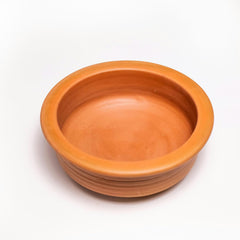 Clay Biryani Handi With Lid, Red-Ochre (Gerua) | Pot For Cooking & Serving With Lid 2.5 + 3.5 Liters, Pack Of 2