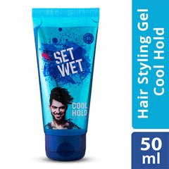 Set Wet Styling Hair Gel For Men  Casually Cool , 50gm 1.7 Oz. | Medium Hold , High Shine | For Medium To Long Hair | No Alcohol , No Sulphate