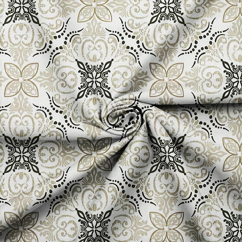 Single Bed Sheet With 1 Pillow Covers For Single - 60 X 90 Inches, Grey & White | Super Soft Premium Brushed Glace Cotton Bedsheet