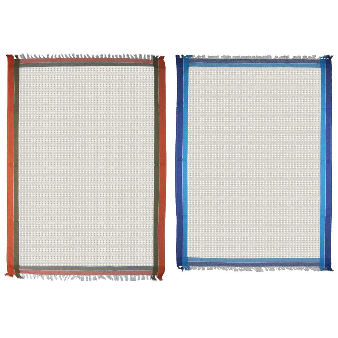 Athom Trendz Living Light Weight Cotton Premium Waffle Border Bath Towel 480 Gsm | Pack Of 2