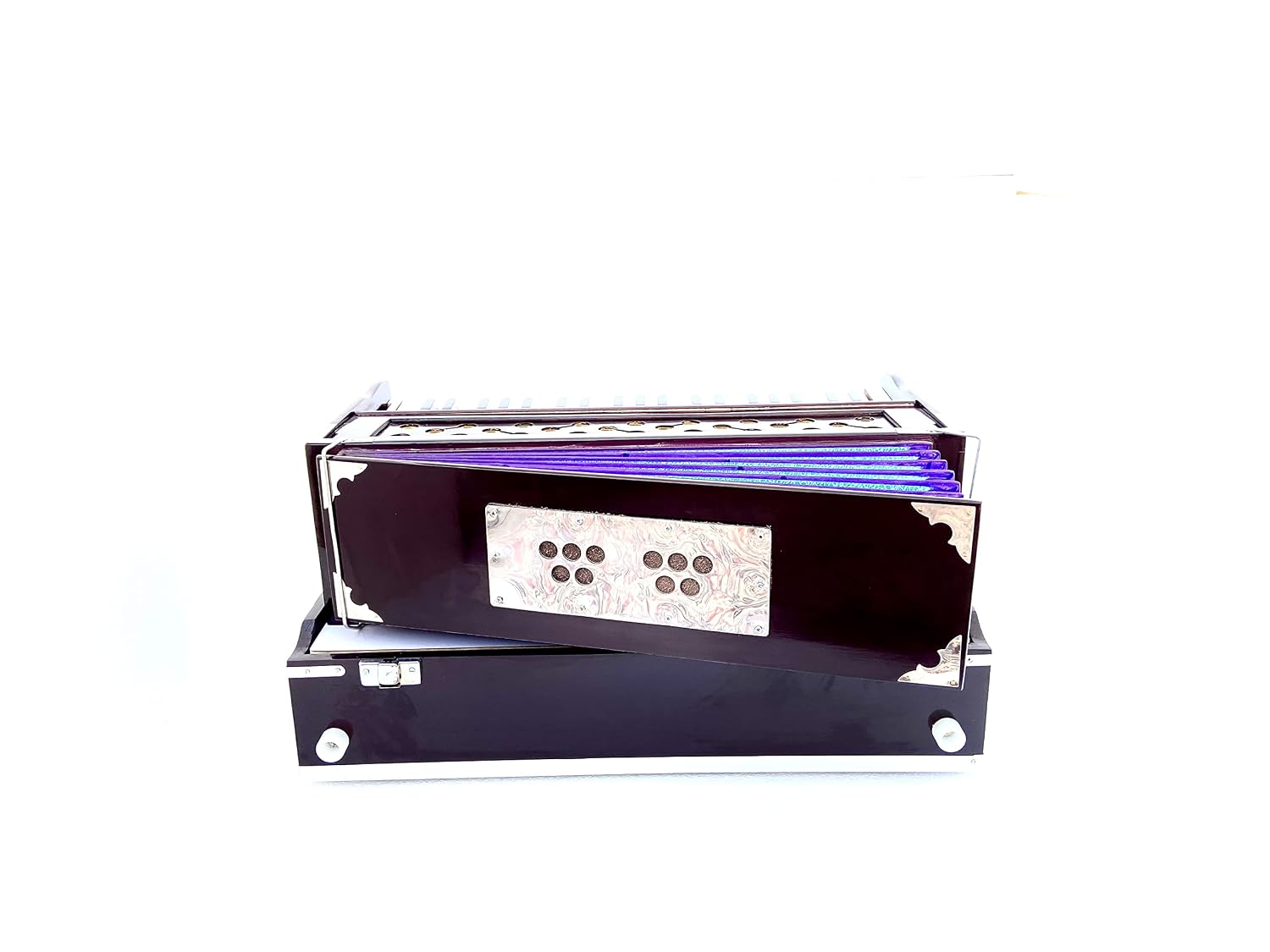 Musical Instrument Harmonium With Padded Cover - 3 1/2 Octaves, Total 42 Keys, Double Bellow, Two Reeds (Base- Male), Instant Response Keyboard - No Lag Time