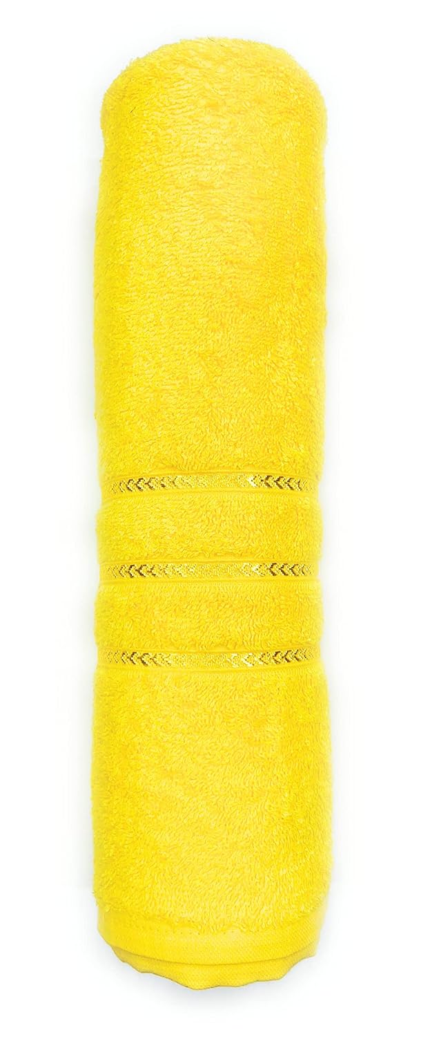 Bombay Dyeing Flora Small Size Bath Towel 500 Gsm - Yellow