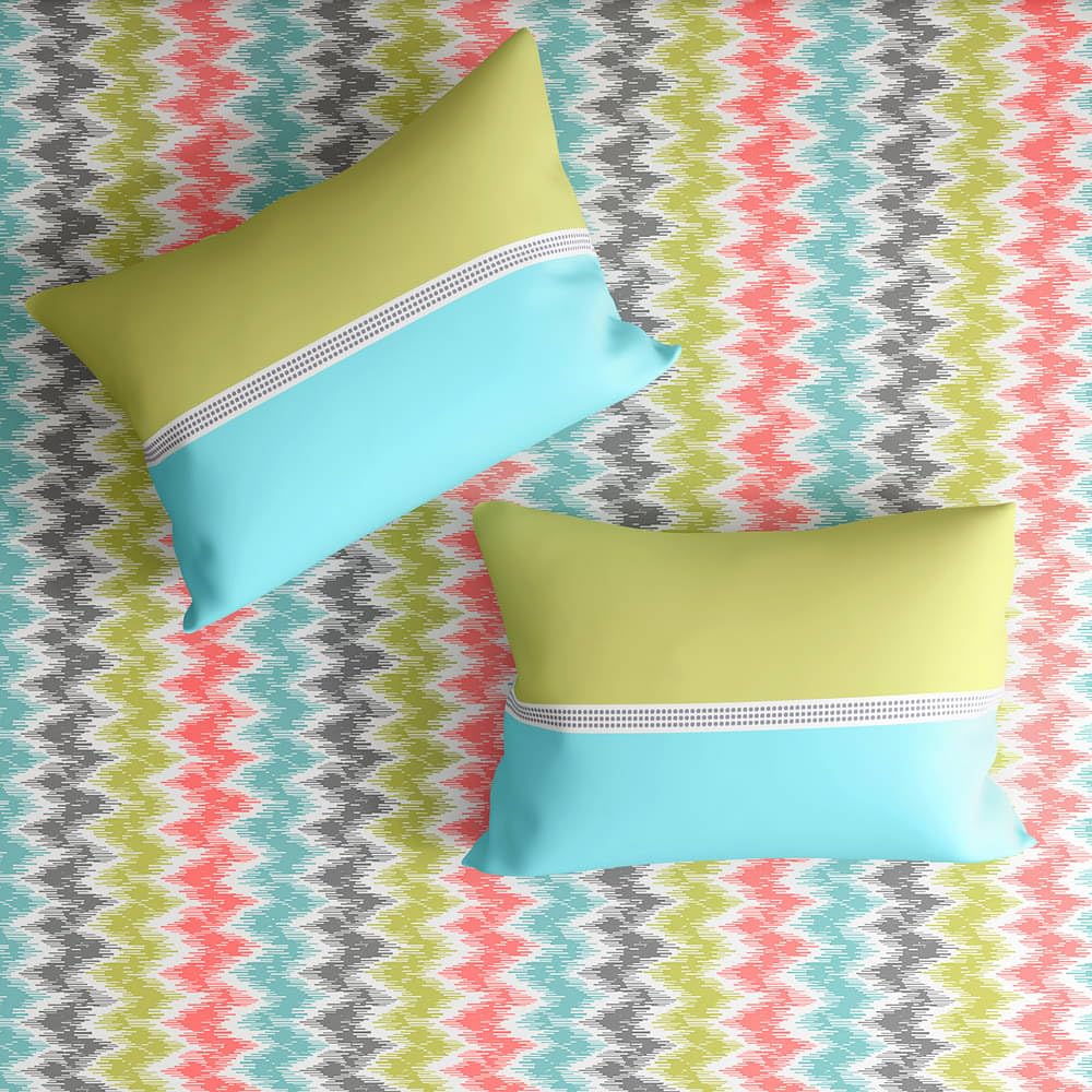 1 Double Bedsheet With 2 Matching Pillow Covers 72 X 48 Inches, Multicolor | 200 Thread Count Durable & Long Lasting | All Around Elastic Fitted Sheet