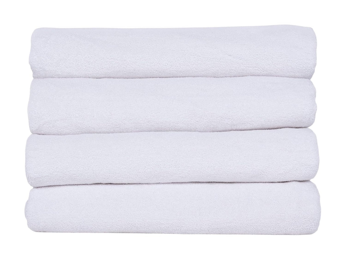 Rushant 100% Combed Cotton Hand Towels 600 Gsm | Ultra Soft, Quick Dry & Super Absorbent For Home, Gym & Travel (White) - Set Of 4
