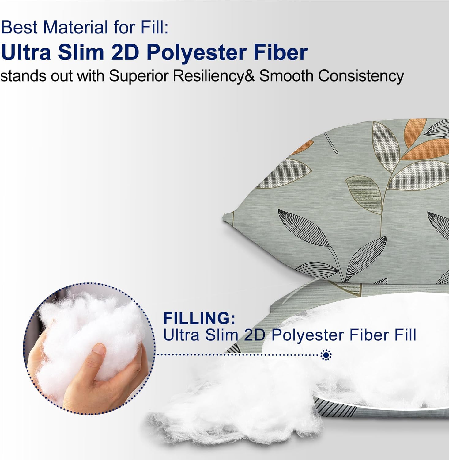Microfiber Square Pillow Cushion For Sofa & Bed, Pastel Grey - 12 X 12 Inch | Fluffy For Comfort & Back Support | Breathable, Premium Cotton Cushion Cover With Zip, Neck Support - Set Of 2