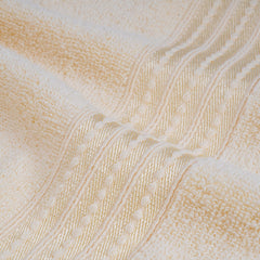 Micro Cotton Remy Basel Luxury Terry Cotton Bath Towel 550 Gsm | Super Comfortable 100% Long Staple Cotton Bath Towel (Butter Cream)