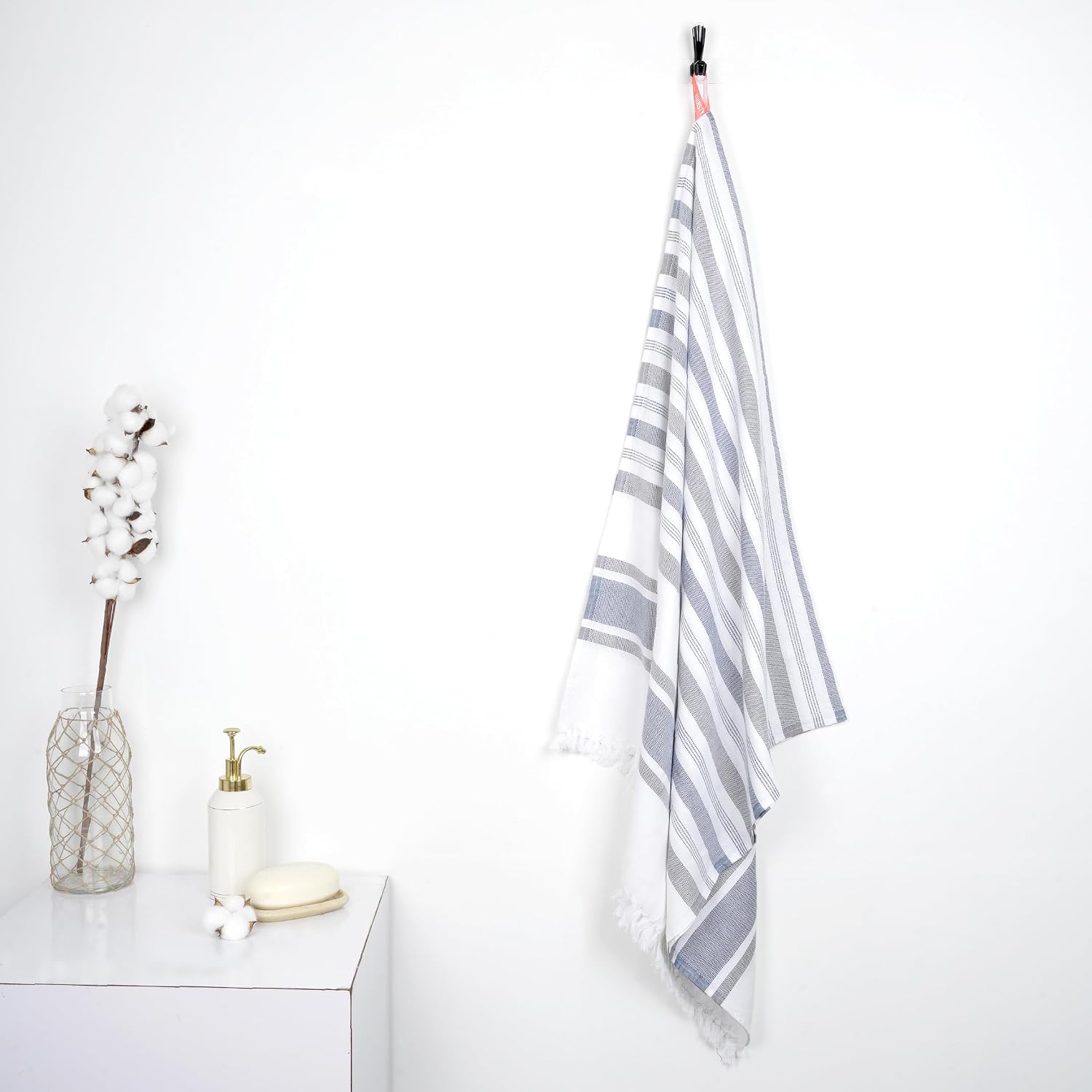 Thirsty Towel Cotton Bath Towel 200 Gsm | Super Soft & High Absorbency Towels, Quick Dry Towels For Bath Large Size, Bath Towels For Men, Women & Kids, Multistripe (Denim Blue)