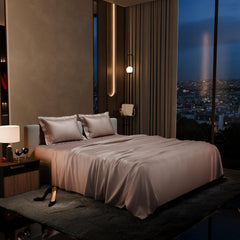 Satin Bedsheet King Size Bed With 2 Pillow Covers | 90 X 108 Inches, Champagne | Premium Bedding Set, Gifts For Couples, Wedding, Anniversary
