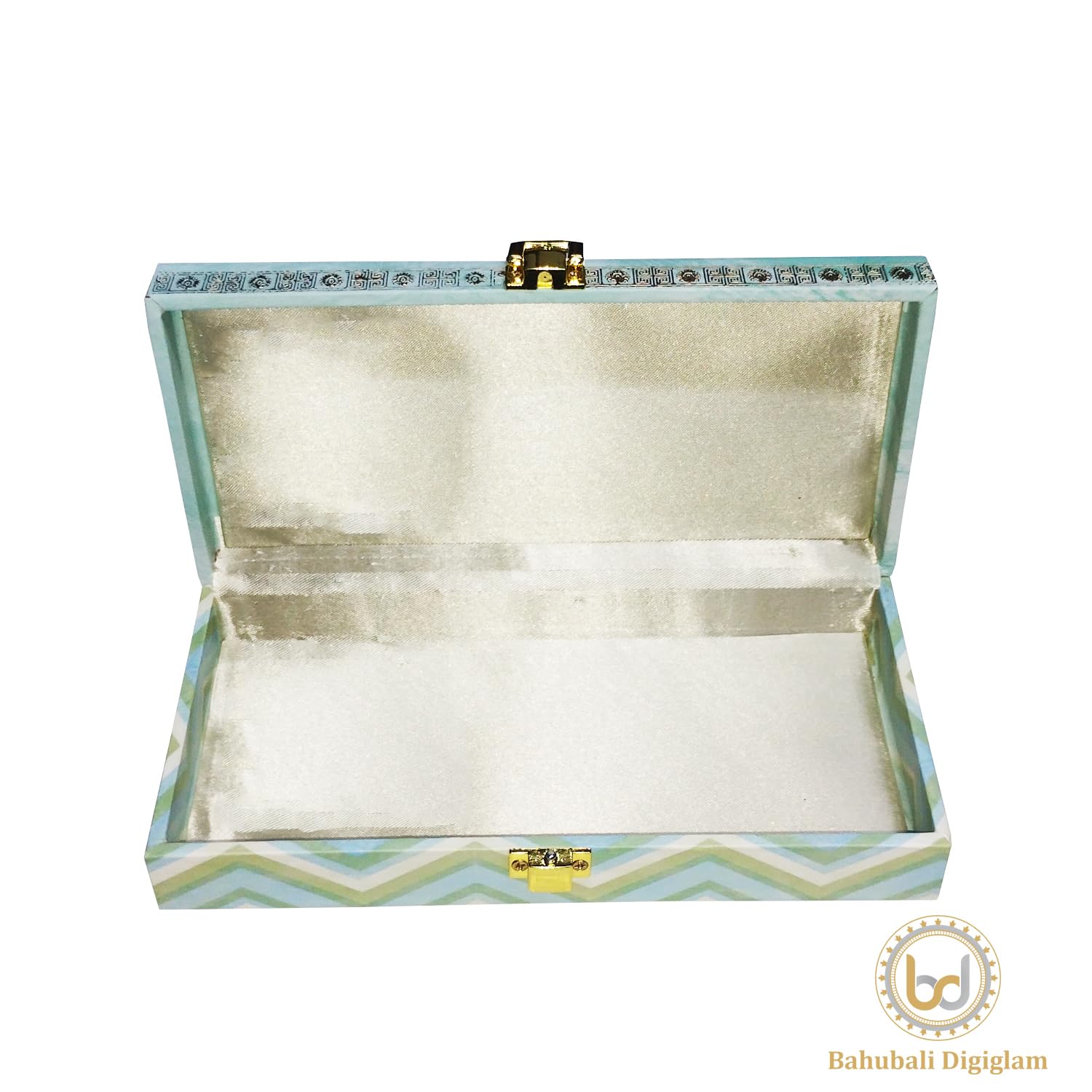 Elegant Winter Frost Bloom Floral Design Gold Print Velvet Touch Mgi Floral Decorative Box, Wedding Fancy Shagun Cash Box, Jewellery Box, Money Box, Gaddi Box, Colour - Blue, Pack Of 3