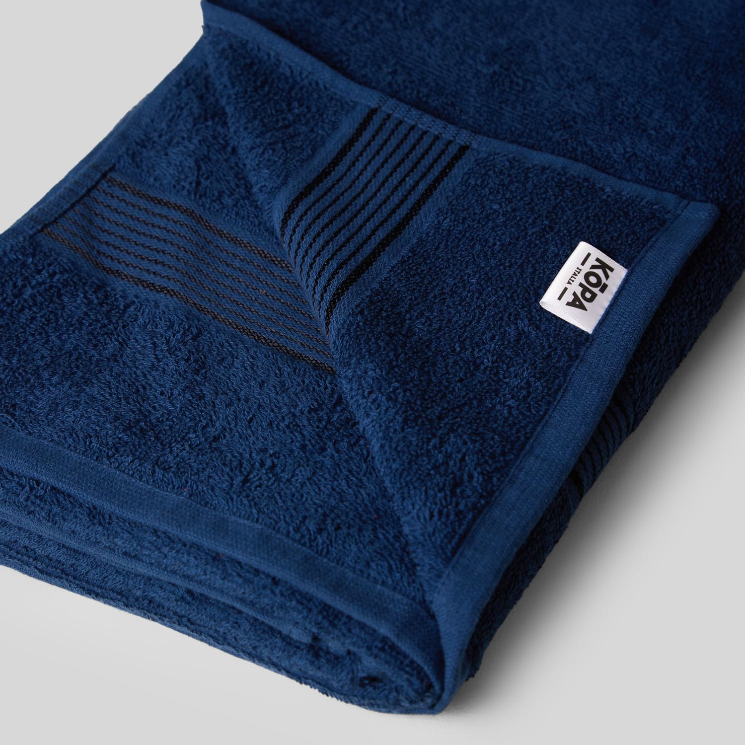 Kopa By Bianca 100% Cotton Soft Terry Towel Bath Towel L D`Ross 900 Gsm | Super Absorbent, Lightweight, Odour Free Bath Towel (Navy Blue) - 2 Pcs