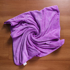 Fezora Microfiber Bath Towels 296 Gsm, | Extra Soft Plush & Quick Dry High Absorbency With Large Size Towels For Bathing (Purple)