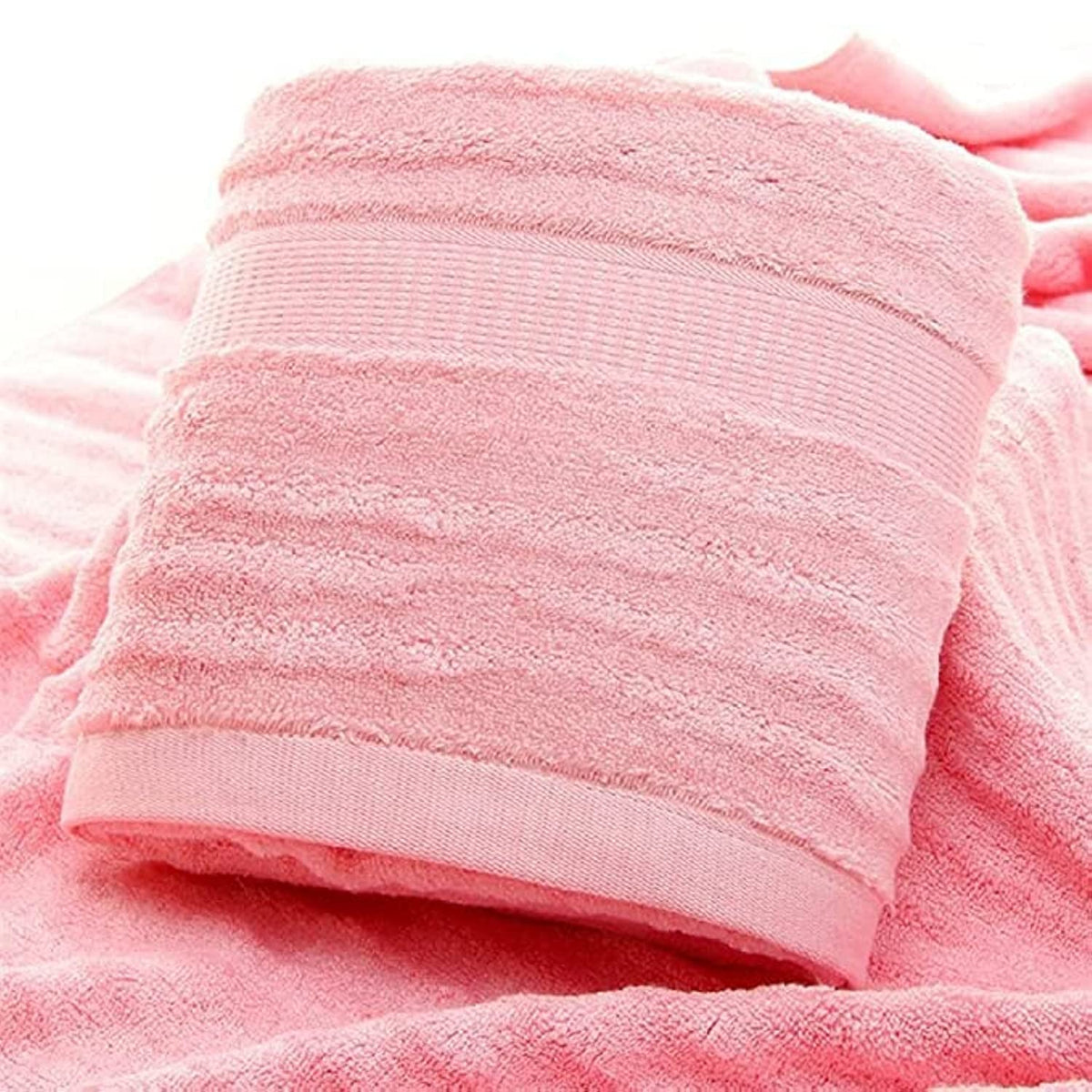 Mush Bamboo 100% Bamboo Hand Towel 600 Gsm | Ultra Soft, Absorbent & Quick Dry Towel For Daily Use Gym, Pool, Travel, Sports & Yoga - Set Of 2 (Pink)