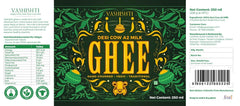 100% Natural Desi A2 Cow Ghee By Vashishti | Traditionally Made With Bilona Method Healthy Cow Ghee For Strong Bones | (250ml) 8.4 Ounce | Jar Pack