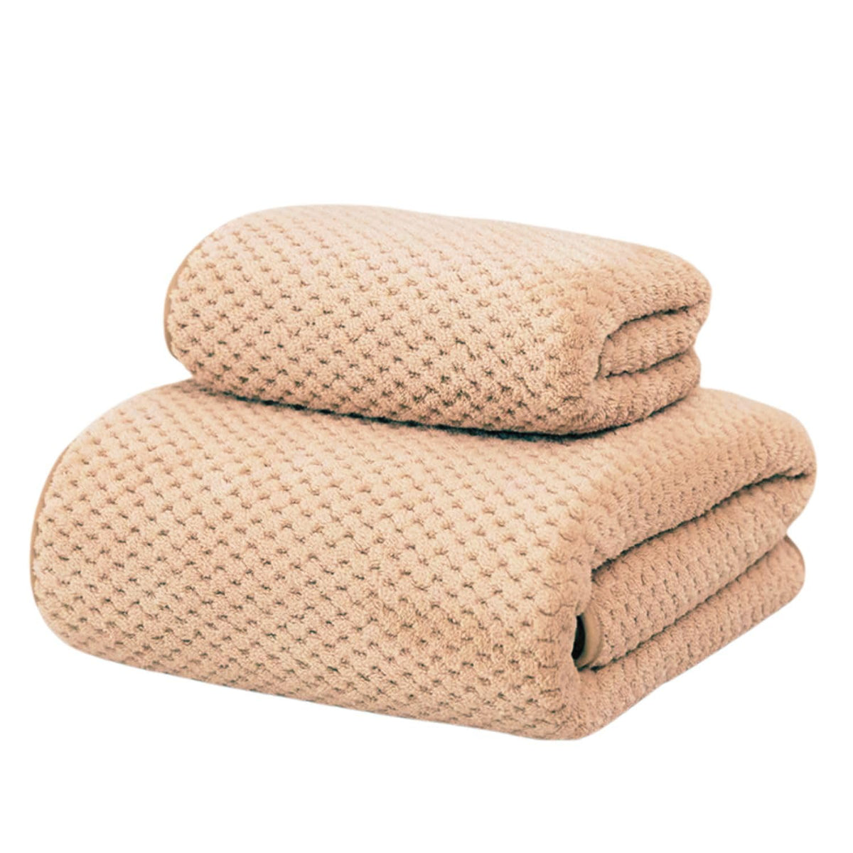 Linear Microfiber Bath Towel & Hand Towel 300 Gsm | Microfiber Bath Towels For Large Size For Men & Women (Yellow)