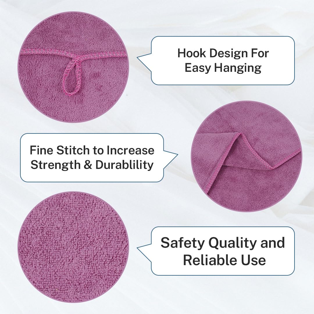 Fezora Microfiber Weft Knitting Bath Towels 400 Gsm | Large Size Bath Towel Soft & Absorbent For Men/Women (Wine)