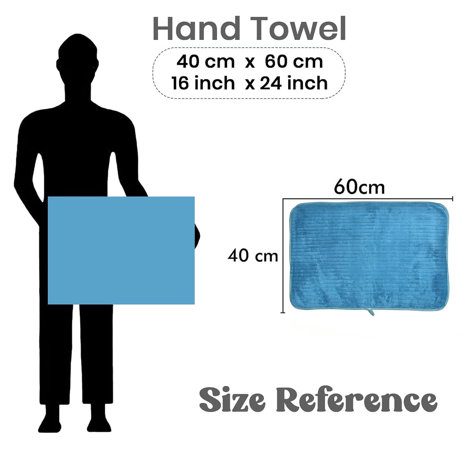 Urbanleaf Stripe Microfiber Hand Towels 170 Gsm | Gym & Workout Towels, Pack Of 2 (Multicolor 3)
