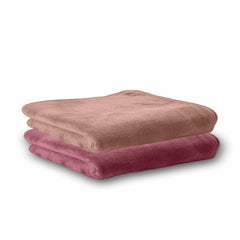 Housse Microfiber Hand Towel 400 Gsm | Premium Quality Towels Ultra Absorbent & Anti-Bacterial For Gym (Dusky Orchid & Rustic Chestnut) - Pack Of 2