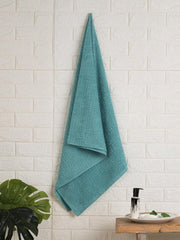 Spaces 100% Cotton Large Bath Towel 400 Gsm | For Men & Women Super Absorbent, Quick Dry, Ultra Soft Dobby Solid Design Towels Large Size (Dusty Turquoise)