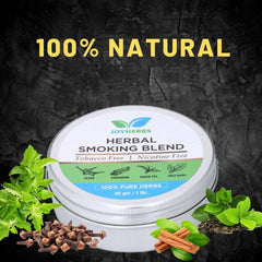 Natural & Ayurvedic Herbal Smoking Blend 1 Pack 1 Oz/ 30g Can With Wooden Steel Pipe | Helps To Quit Smoking - Tobacco-Free & Nicotine-Free Smoking Mixture