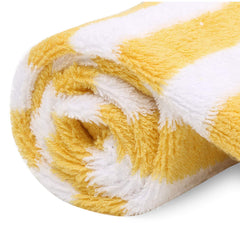 My Milestones 100% Cotton Hand Towel 400 Gsm | Ultra Soft Attractive Embroidery Appliques Cotton Soft, Absorbent Hand Towel Perfect For Face (Set Of 2)- Yellow/White
