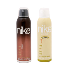 Nike Urban Musk Eau De Toilette Long Lasting Deodorant Spray 400ml 13.5 Fl.oz. Pack Of 2 | Perfect Gift For Husband & Wife