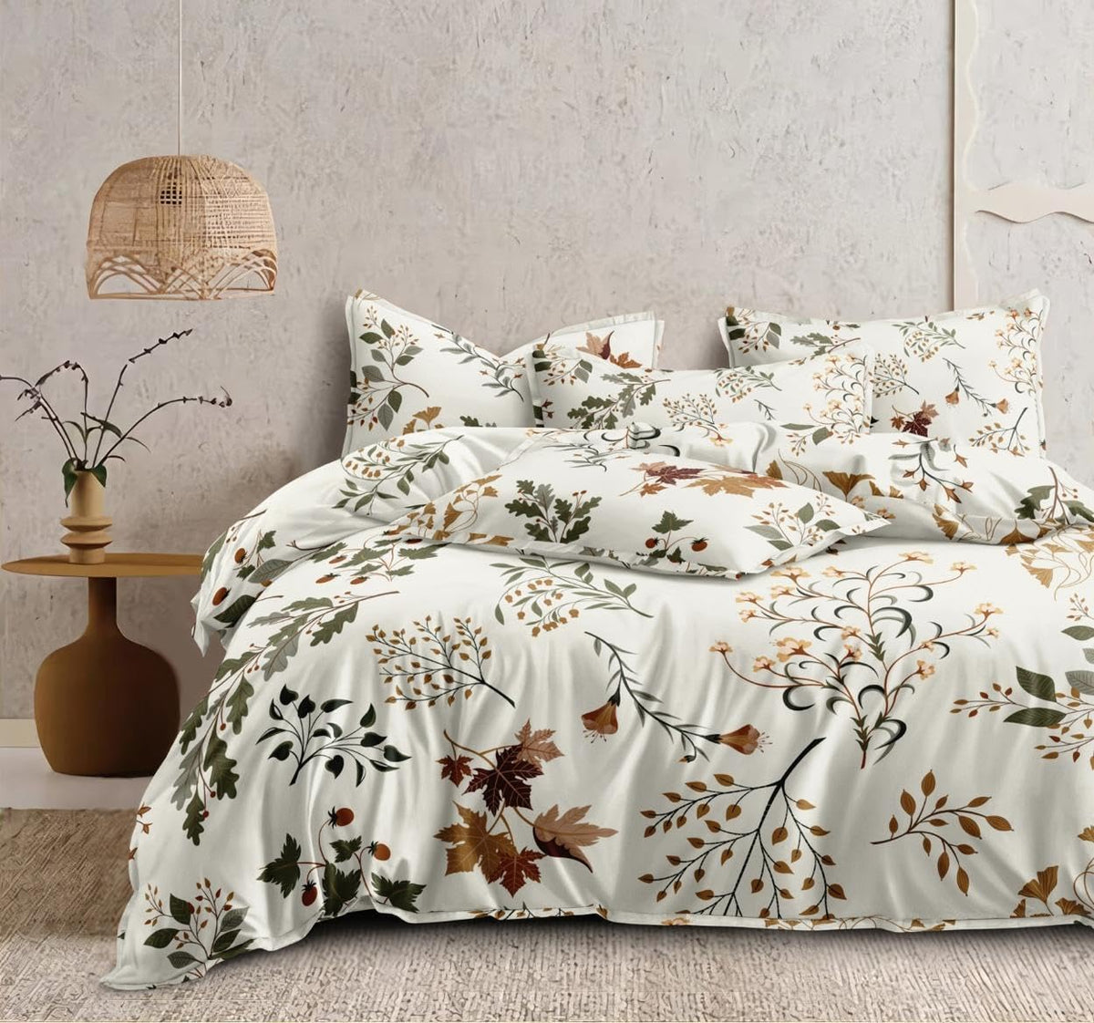 Queen Size Printed Double Bedsheet With 2 Pillow Covers For Home | 90 X 100 Inches, White - Beautiful Bedsheet Set | Perfect For Gifting Wedding, Anniversary