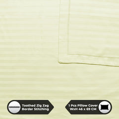 Luxurious Single Bedsheets With 1 Pillow Cover - 61 X 88 Inches, Off White | Lightweight & Breathable - Perfect For Home, Guest House, Hotel