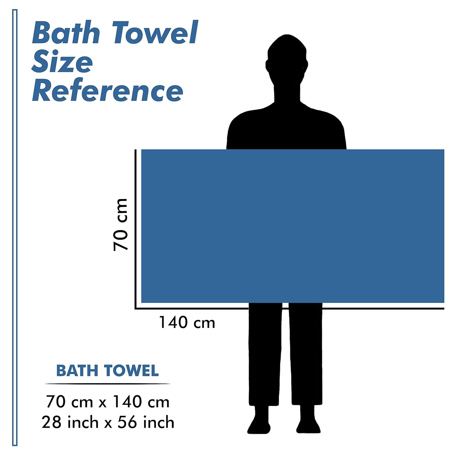 Urbanleaf Microfiber Large Bath Towel 340 Gsm | Quick Dry Super Absorbent Bath Towel For Men & Women (Blue)