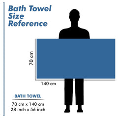 Urbanleaf Microfiber Large Bath Towel 340 Gsm | Quick Dry Super Absorbent Bath Towel For Men & Women (Blue)