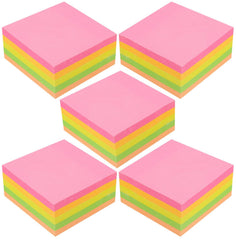 400 Pcs Super Sticky Note Pad, Plain Notes For Lists & Longer Notes | 5 Different Colors
