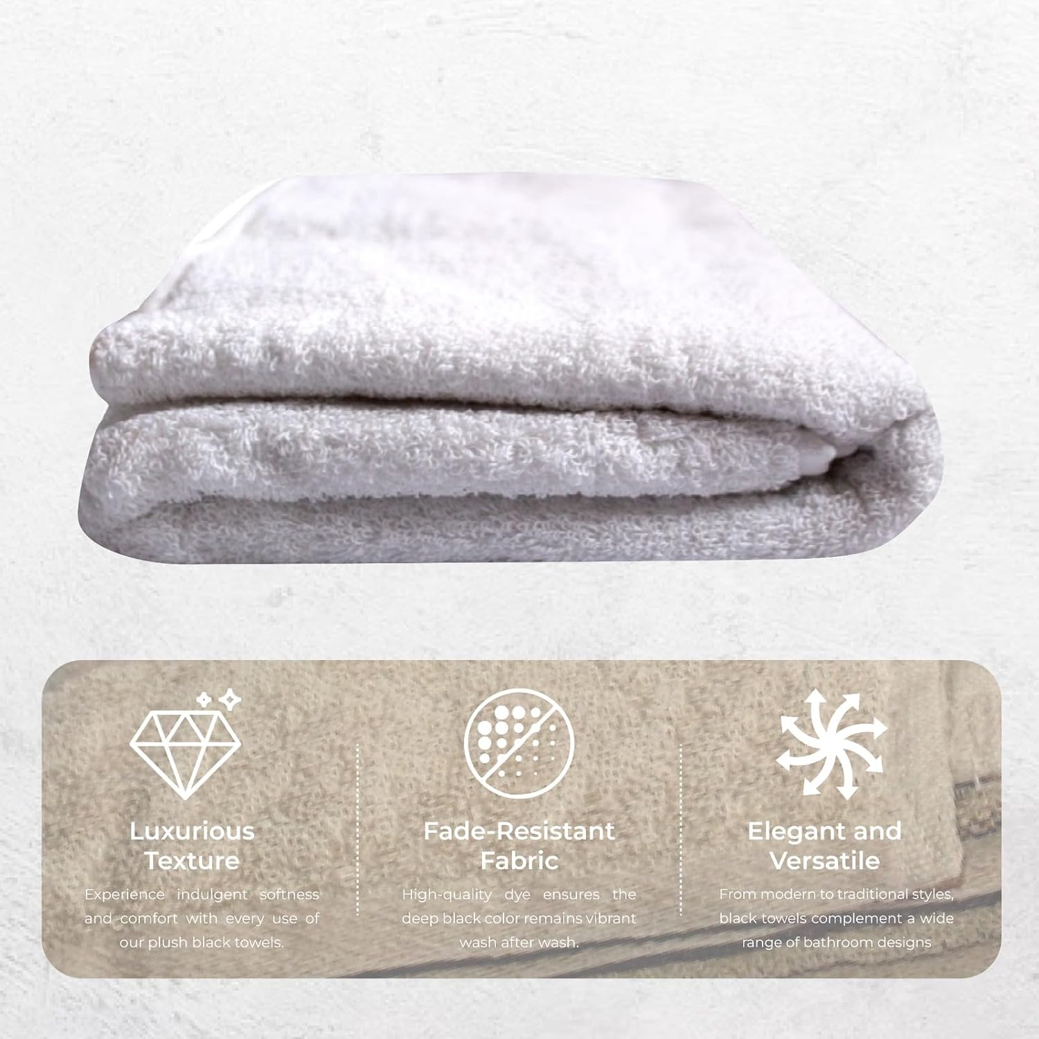 Bhapri Turkish 100% Cotton Luxury Bath Towels 500 Gsm | Lightweight Soft & Absorbent Quick Dry Plush Bathroom Towels (White)