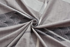 Double Bed Bedsheet With 2 King Size Pillow Covers - 90 X 90 Inches, Grey & White | Designer Printed 220 TC Cotton Feel For Summer Double Bed
