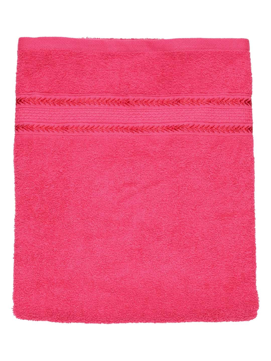Ramraj Cotton Soft & Absorbent Terry Bath Towel 450 Gsm (Pink)