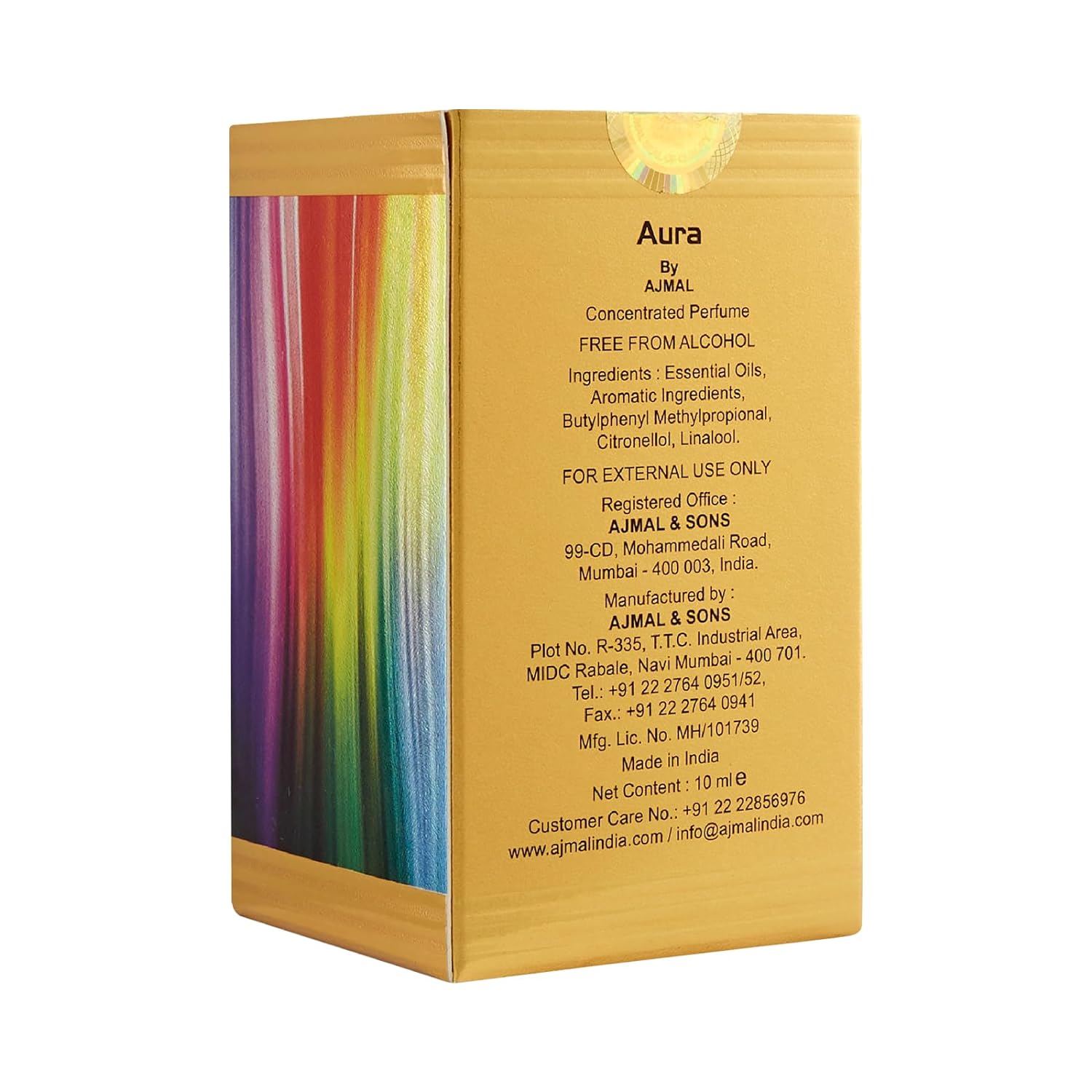 Ajmal Aura Cp Concentrated Perfume Attar 10ml 0.3 Fl.oz. |  Free From Alcohol | For Unisex