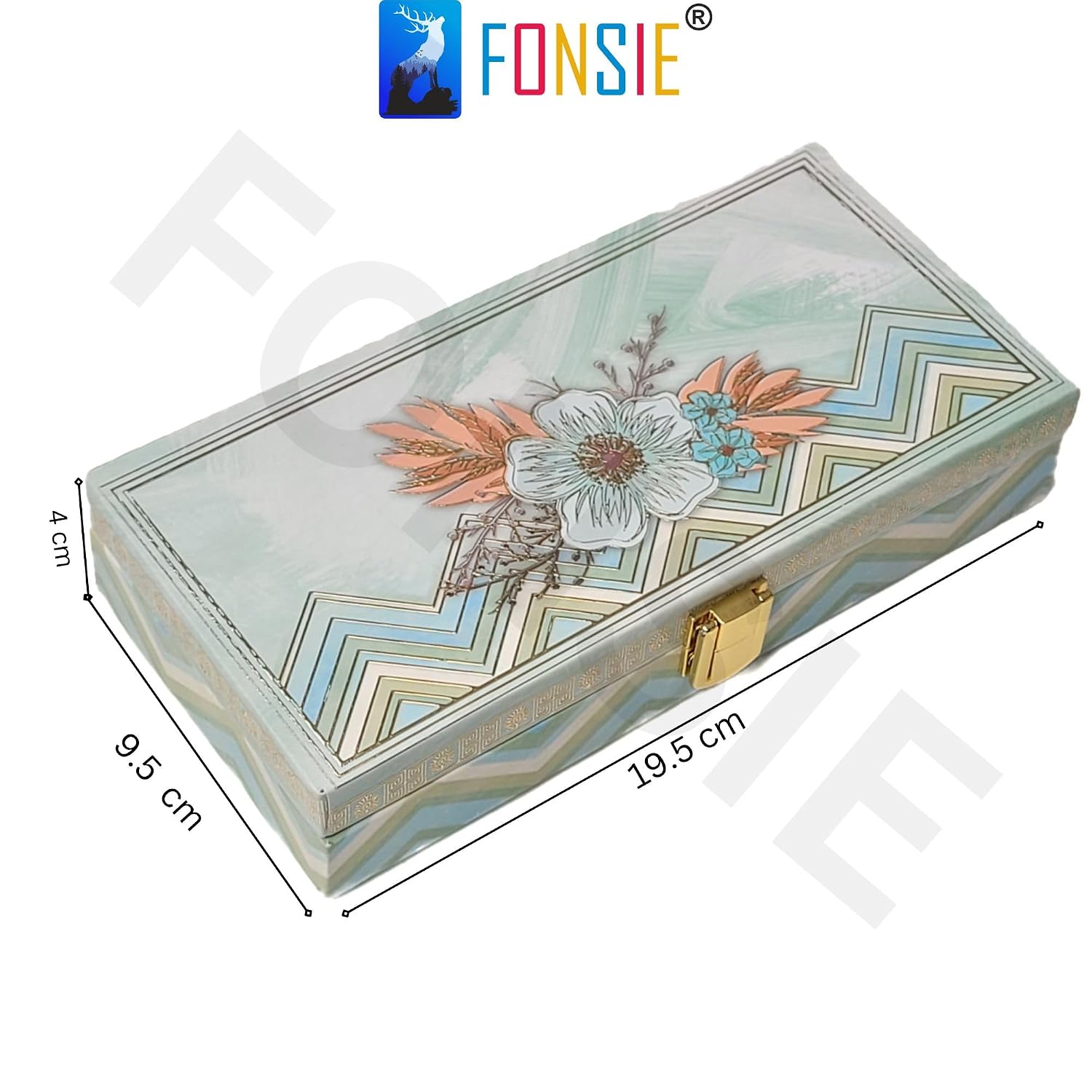 Fancy Shagun Cash Box Or Gaddi Box For Gifting Money On Wedding, New Born Baby, Ring Ceremony Pattern1pc, Material - Wood, Colour - Sea Green Flower