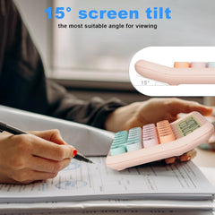 Nilzone Mechanical Switch Calculator Cute 12 Digit Large LCD Display And Buttons, Calculator With Large LCD Display Great For Everyday Life And Basic Office Work (Colourful Calculator)