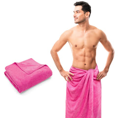 Sassoon Venir Microfiber XXL Men Bath Towel 450 Gsm | Ultra Soft Material, Towel For Daily Use (Coral Pink)