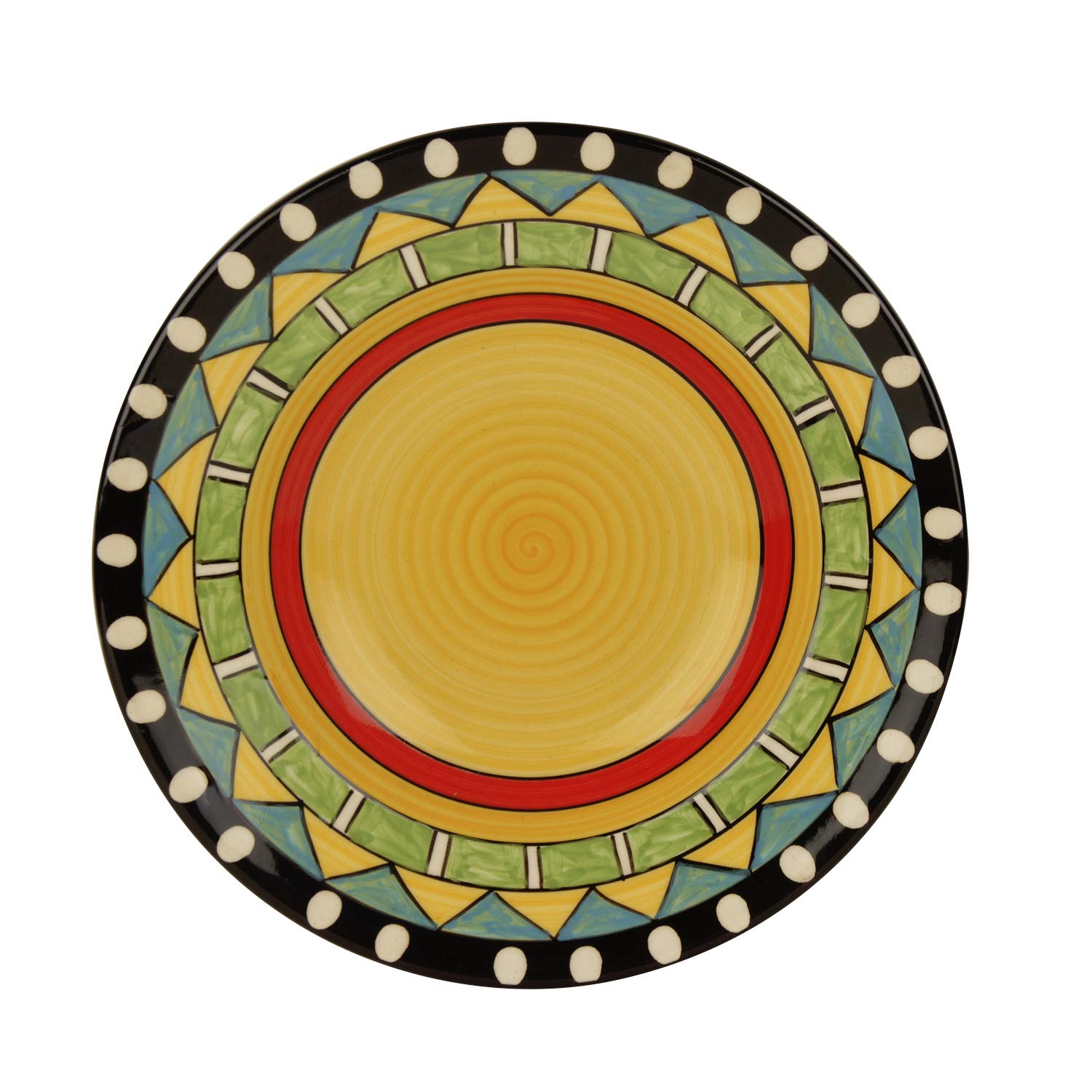 Hand Painted Ceramic Pasta Plate Set Of 4 - 9 Inches, Multicolor | Soup Plates - Maggi Plates