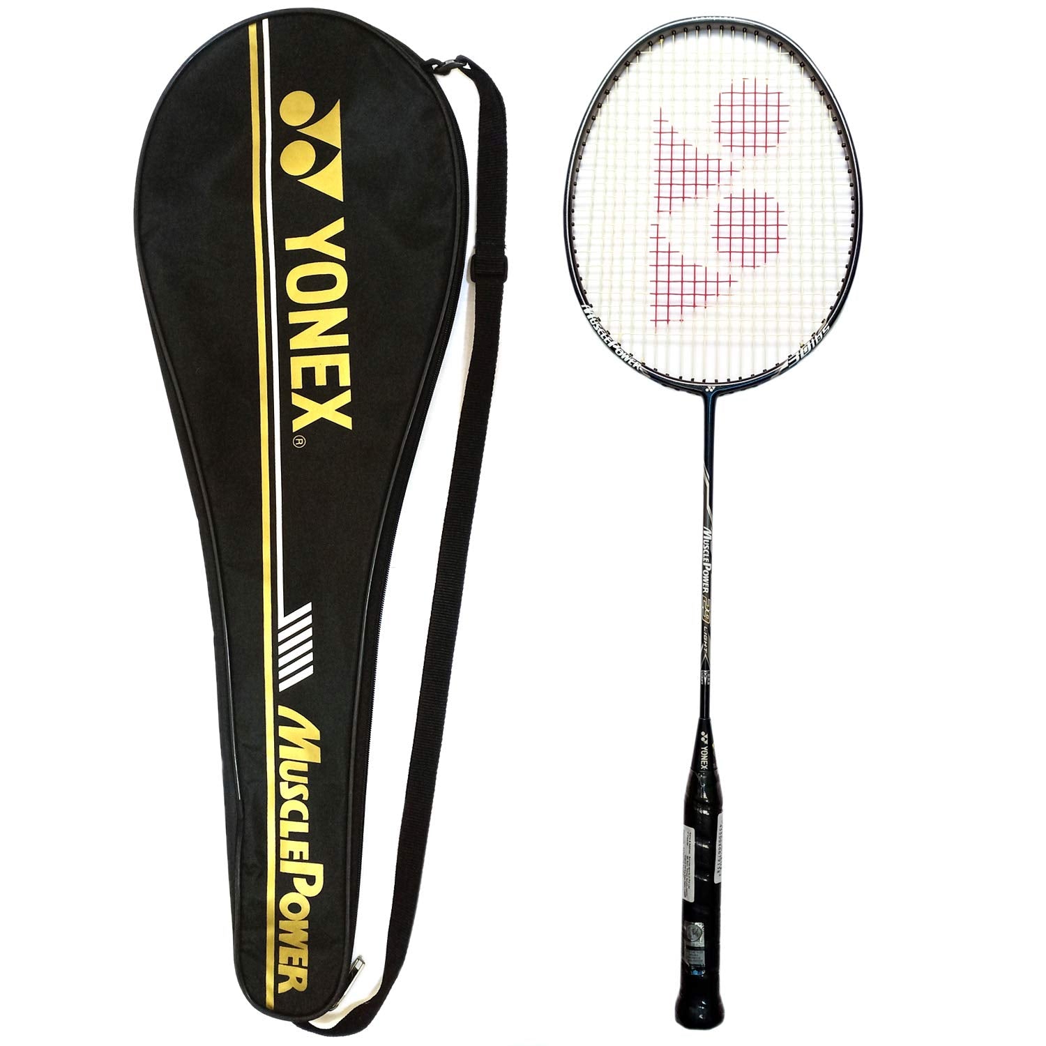 Yonex Carbon Fibre, Graphite MUSCLE POWER 29 LIGHT 2020 Model Slim Shaft Badminton Racquet, Colour - Dark Grey, Grip Size - 3 3/8 Inches