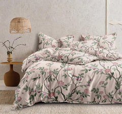 Printed Double Bedsheet For Super King Size With 2 Matching Pillow Covers - 108 X 108 Inches, Multicolor | 300 Thread Count Skin Friendly & Luxuriously Smooth To Touch Bedsheet