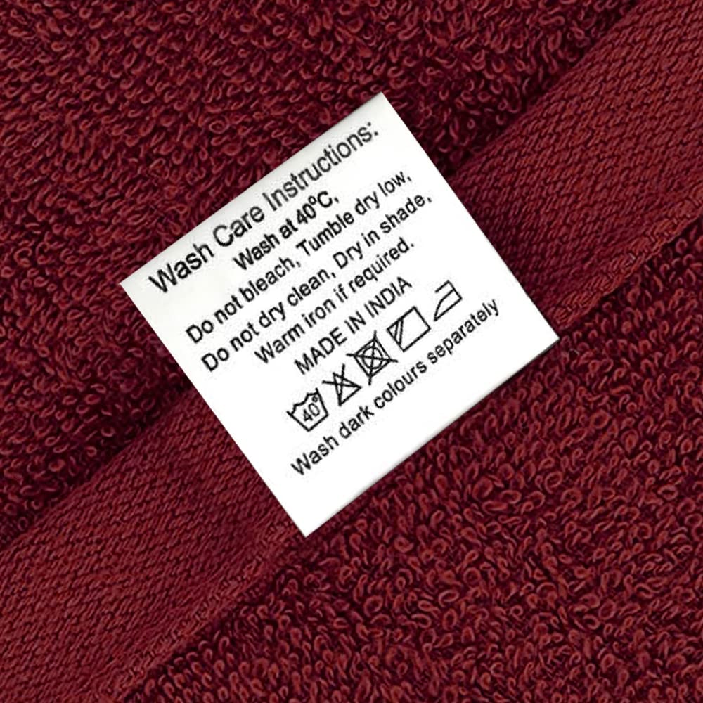 Wakefit Terry Cotton Bath Towel 500 Gsm | Large Size Terry Cotton For Men & Women Bath Towel (Red)