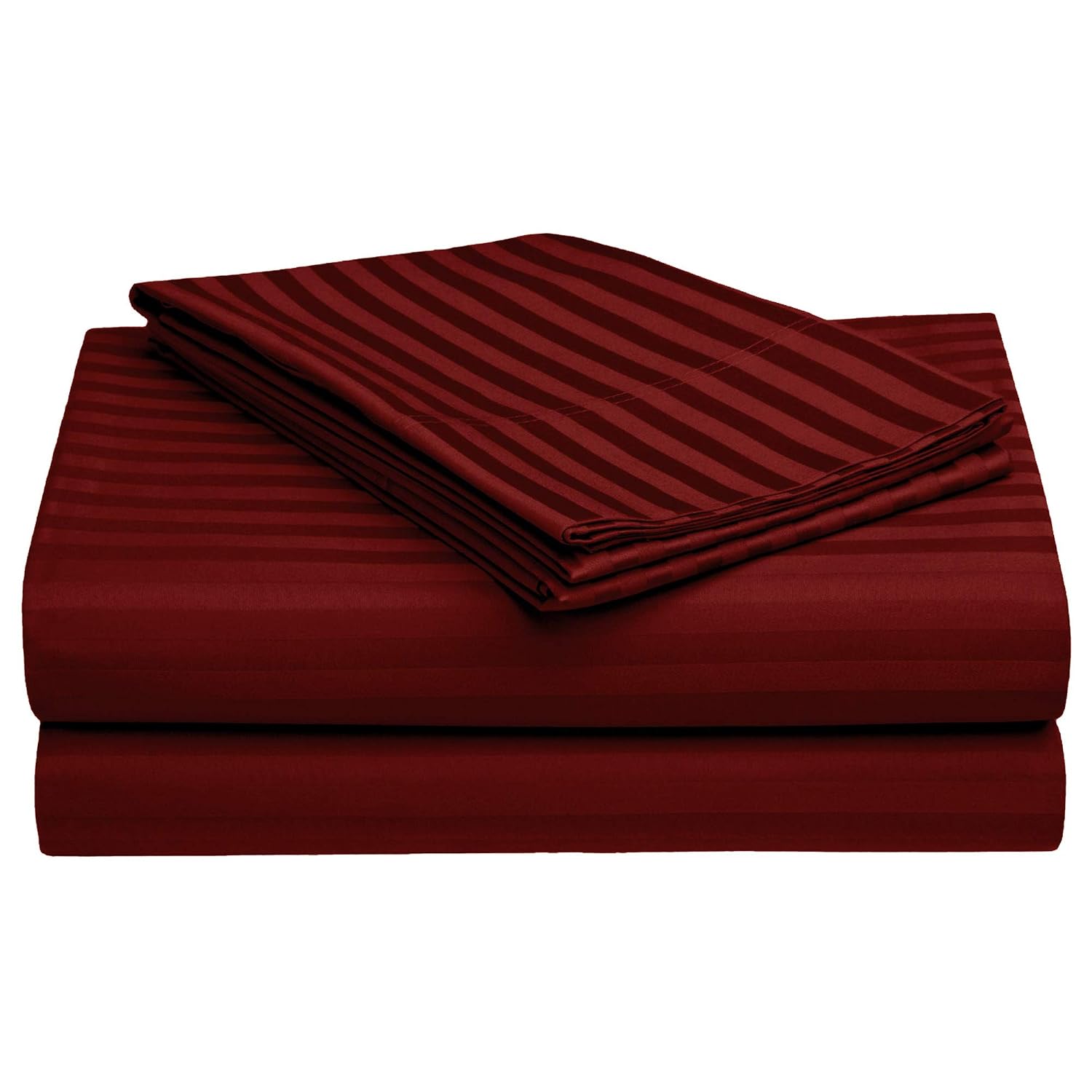 Luxurious Single Bedsheets With 1 Pillow Cover - 61 X 88 Inches, Maroon | Lightweight & Breathable - Perfect For Home, Guest House, Hotel
