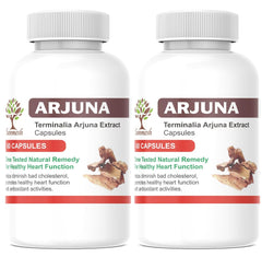 Sanmesh Ayurvedic Arjuna Capsule Pure & Natural Helps To Maintain A Healthy Body, Blood Pressure Support & Stress Relief Supplement | 60 Tablets 100gm 0.2lbs, Each Pack Of 2