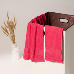 Kopa By Bianca 100% Cotton Soft Terry Towel Bath Towel L D`Ross 900 Gsm | Super Absorbent, Lightweight, Odour Free Bath Towel (Red) - 2 Pcs