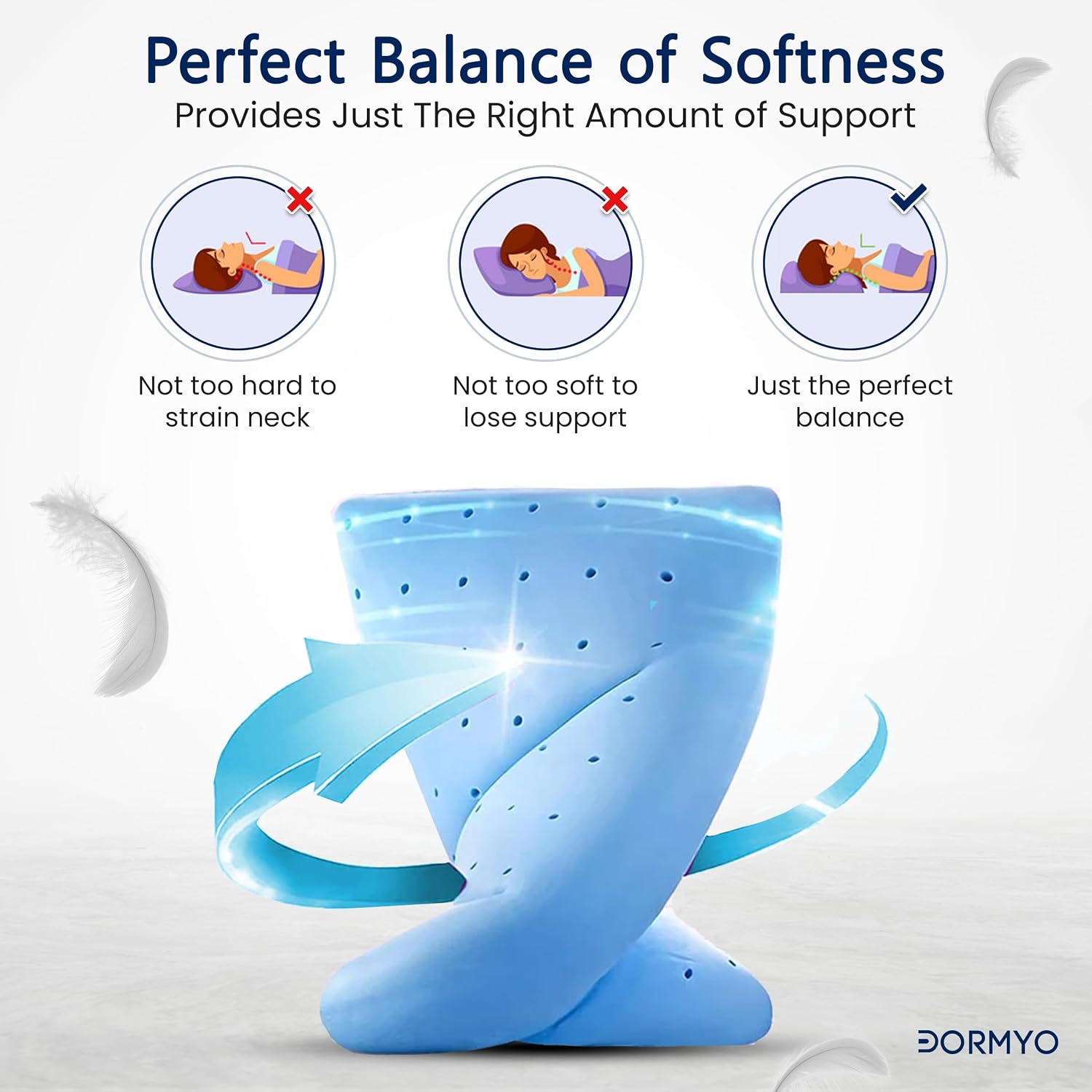 Ultra Slim Pillow, Memory Foam Pillow For Sleeping, Size - 25.5 X 16.5 X 1 Inch | Ultra Thin Pillow For Neck Pain Relief - Thin Cervical Pillow For Neck Support - Orthopedic Pillow