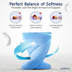 Ultra Slim Pillow, Memory Foam Pillow For Sleeping, Size - 25.5 X 16.5 X 1 Inch | Ultra Thin Pillow For Neck Pain Relief - Thin Cervical Pillow For Neck Support - Orthopedic Pillow