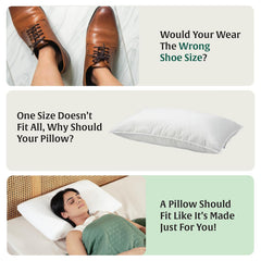 Orthopedic Memory Foam Cooling Gel Pillow, Neck Support Sleeping Bed Pillow, White, Standard Size - 22 L X 14 W X 4 H Inches | Versatile & Multipurpose Pillows, Adjustable, Removable Cover