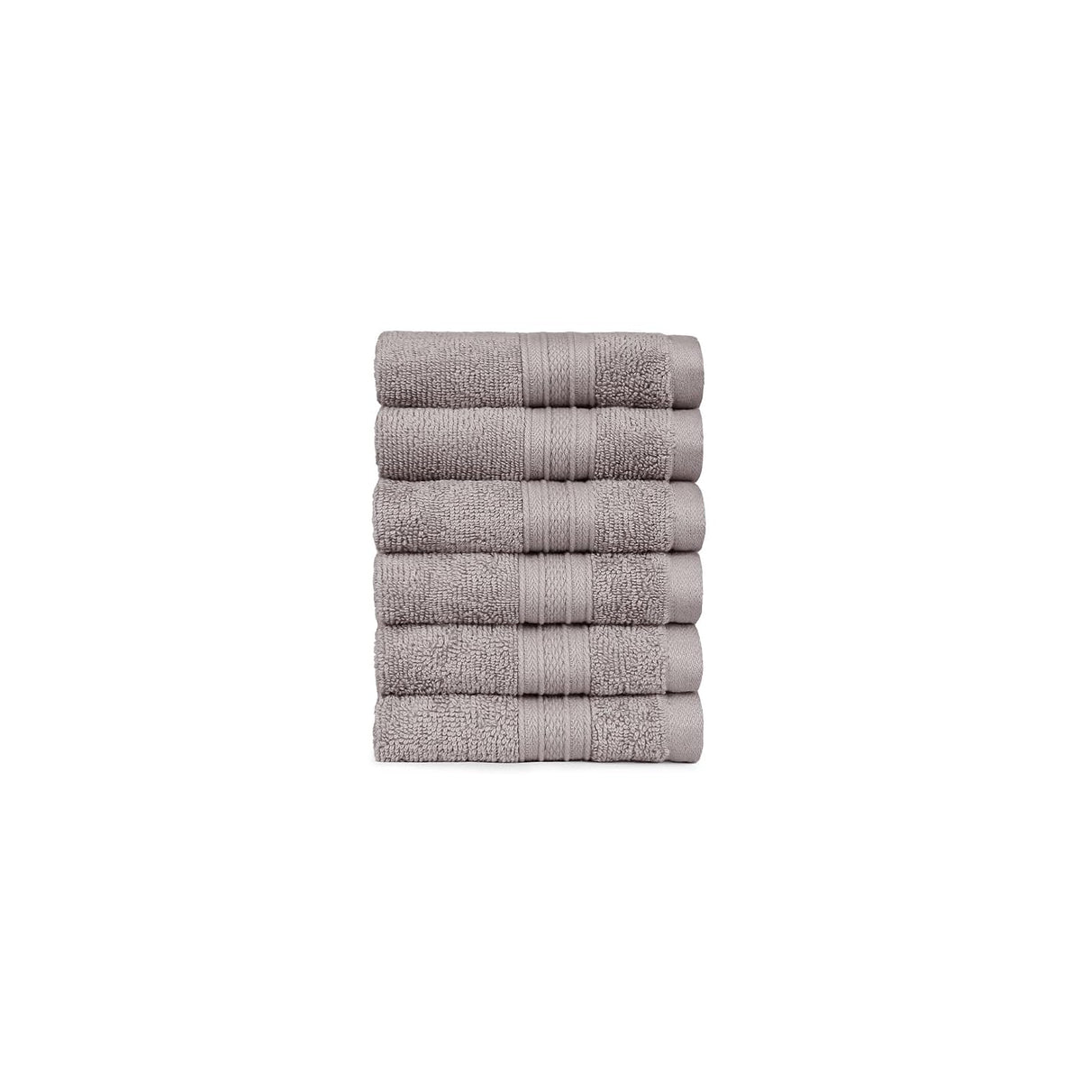 Trident Soft Comfort Air Rich 100% Cotton Towel 500 Gsm | Highly Absorbent Towels For Men/Women, 6 Pcs Face Towel Set (Charcoal)