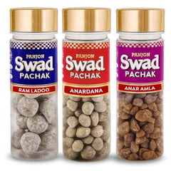 Panjon Swad Imli Ram Ladoo, Hing Peda & Anar Amla Candy 1110gm, (370gm *3 Bottles)