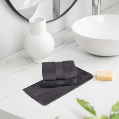 Mytrident Face Towels 600 Gsm | Nectar Soft Collection Wash Towel For Men & Women Face Towels - Ash Grey (3 Pcs)